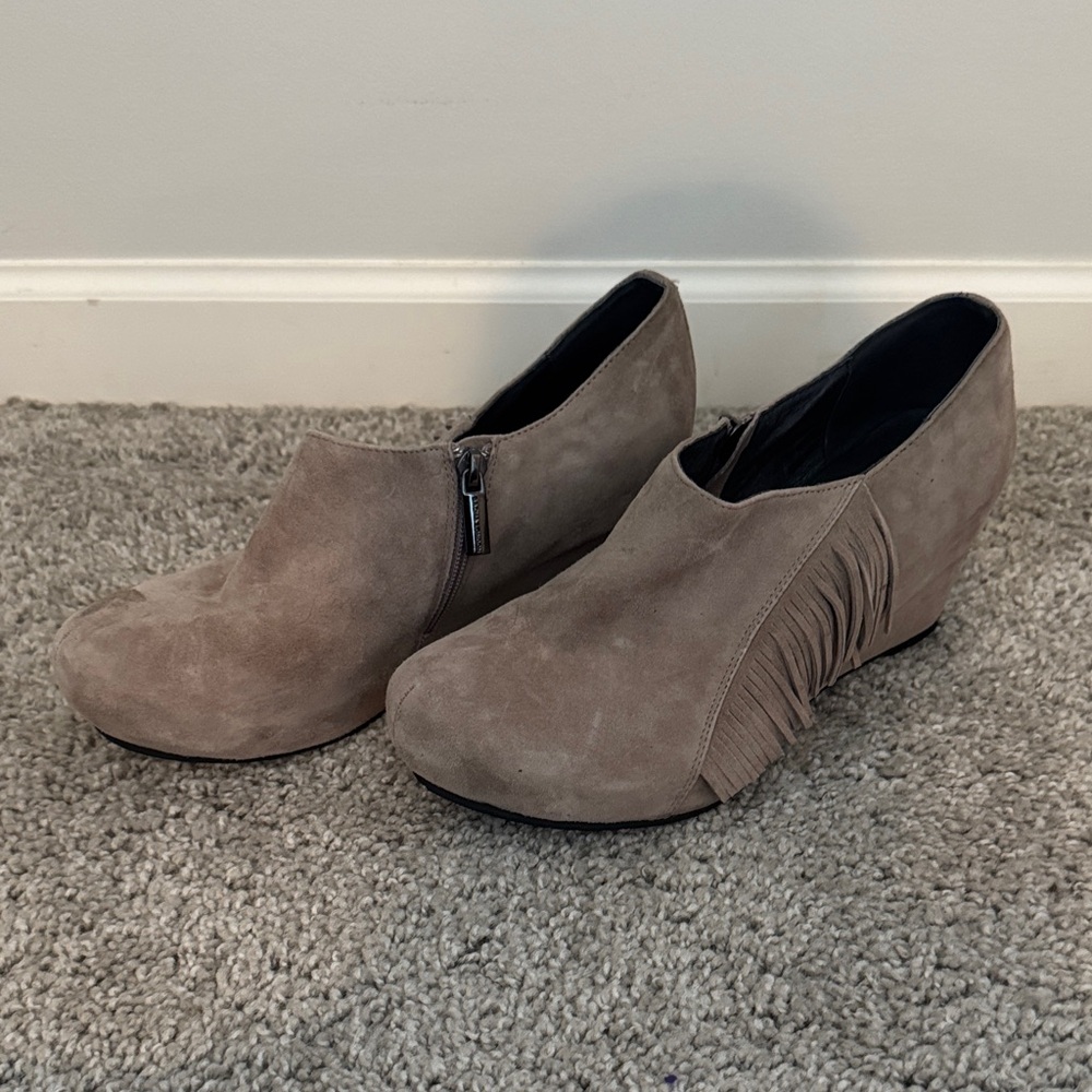 Sacha London Taupe Wedge Shoes